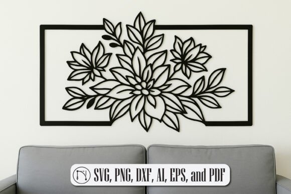 Download Lily Flower Wall Laser Cut SVG Cut File - Premium Resources