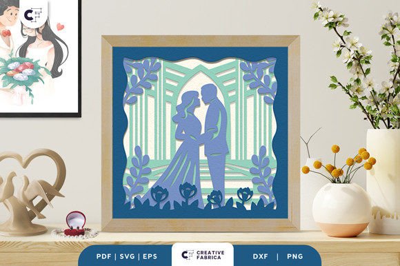 Download Wedding Bride and Groom 3D Shadow Box - Bride and groom 3d shadow box Collection