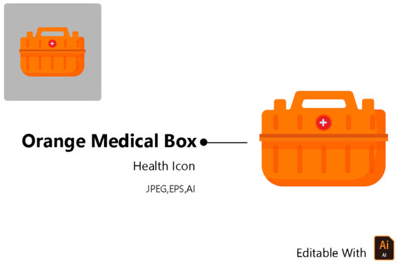 Download Health Icon Vector - Orange Medical Box - Medical box Collection