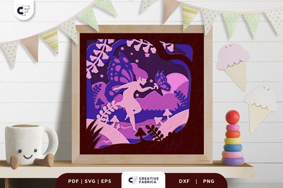 Download Fairy World 3D Shadow Box Paper Cut - Premium Resources